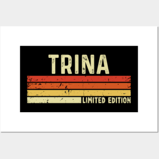 Trina Name Vintage Retro Limited Edition Gift Posters and Art